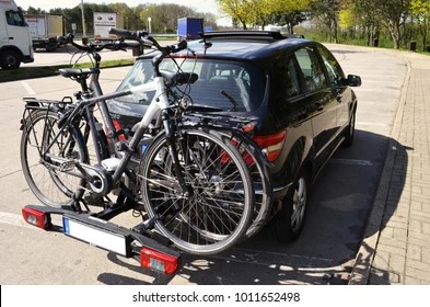 Bikes on back of car